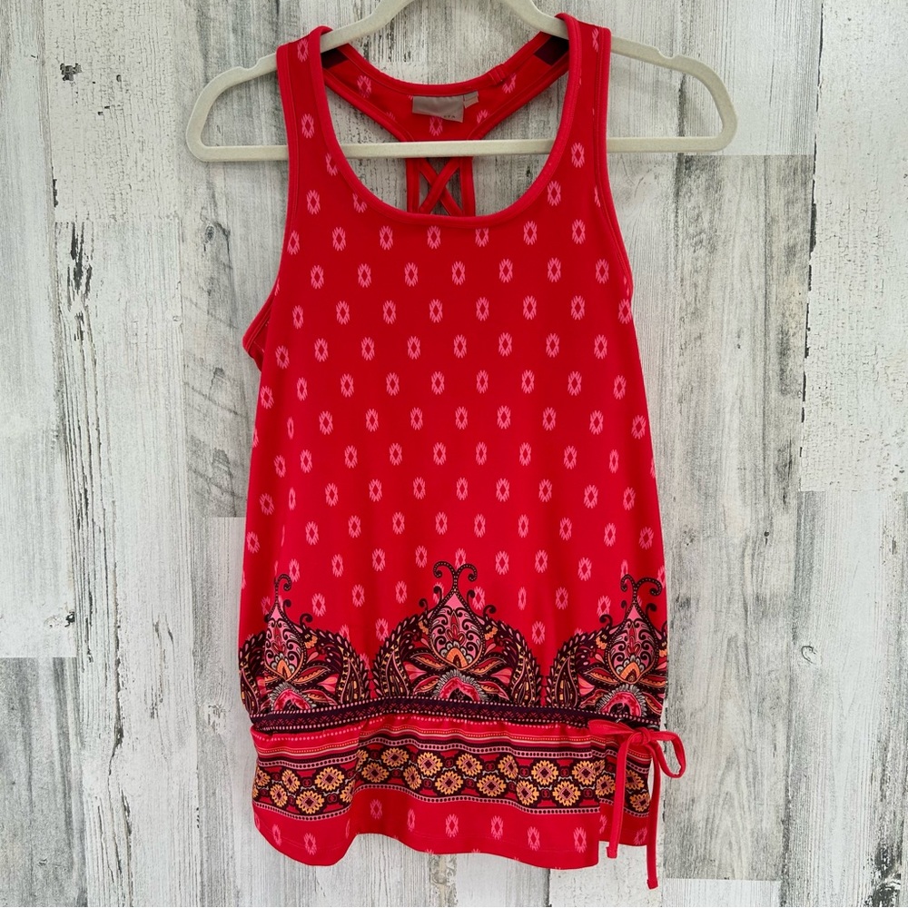 ATHLETA Red Racerback Shelf Bra Tank Top S